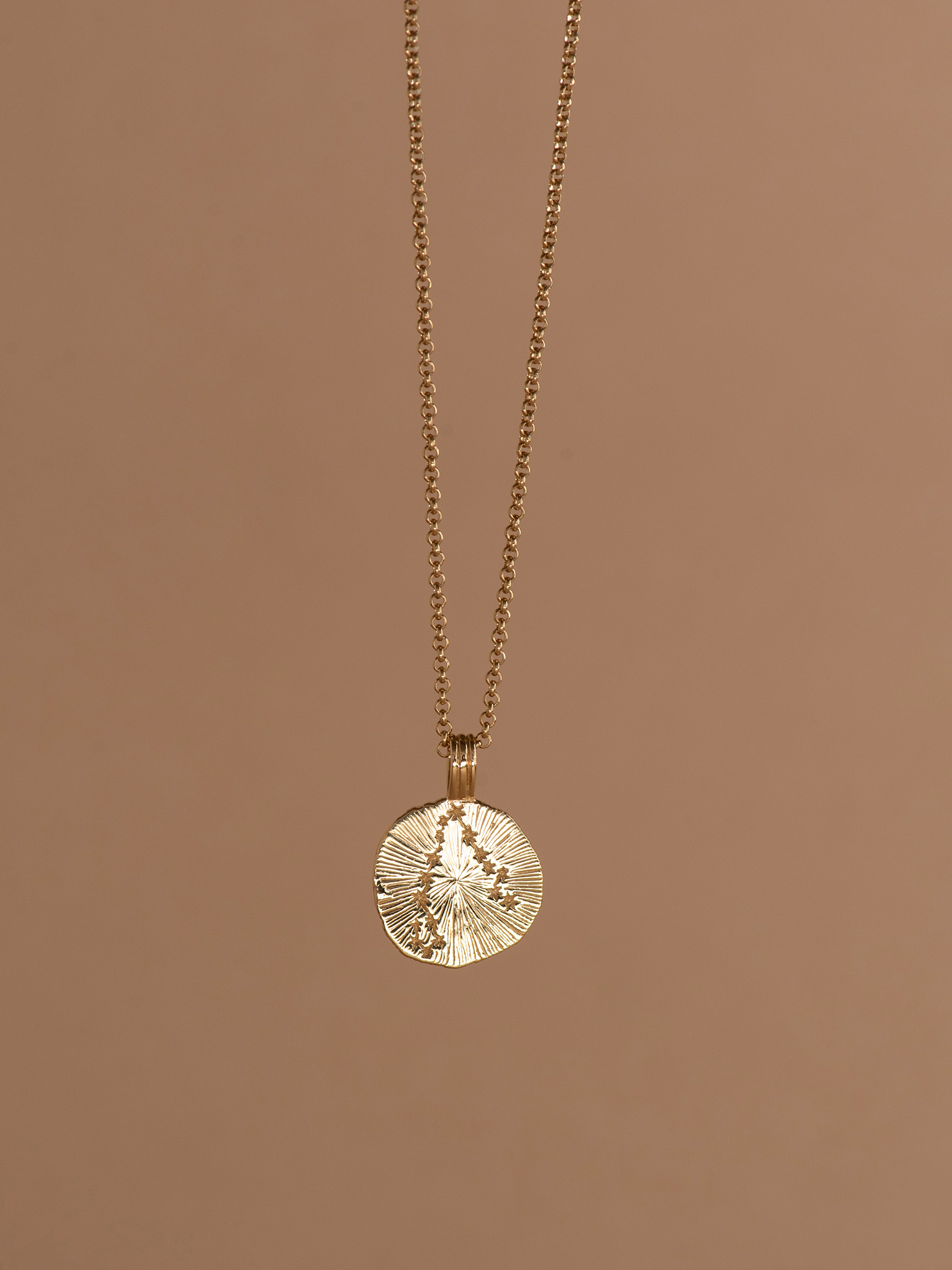 Sun in pisces necklace - 22k gold vermeil